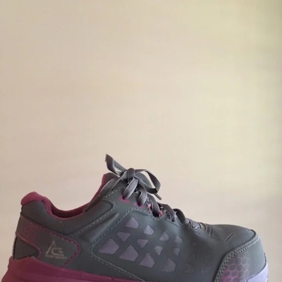 Aster Aluminum Toe ESD Women's Work Boots Gray Pink Style #73395 - Picture 6 of 11